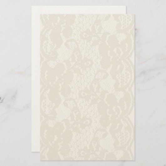 Beige lace briefpapier (Voorkant / Achterkant)