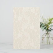 Beige lace briefpapier (Staand voorkant)