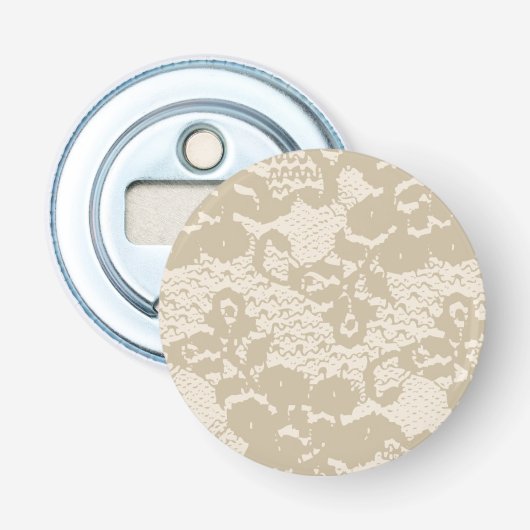 Beige lace button flesopener (Voorkant)