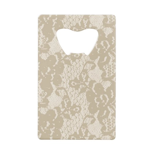 Beige lace creditkaart flessenopener (Voorkant)