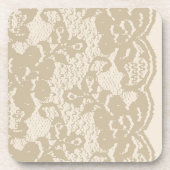 Beige lace drankjes onderzetter (Voorkant)