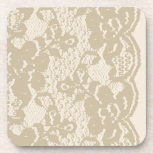 Beige lace drankjes onderzetter
