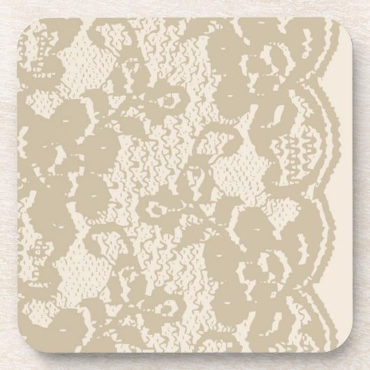 Beige lace drankjes onderzetter (Voorkant)