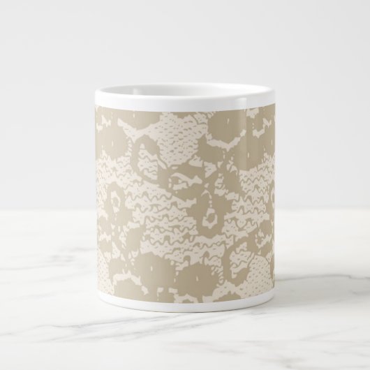 Beige lace grote koffiekop (Voorkant)