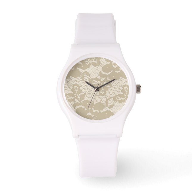 Beige lace horloge (Voorkant)