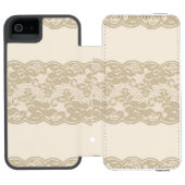 Beige lace incipio iPhone portemonnee hoesje (Agenda Open)