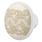 Beige lace keramische knop (Rechts)