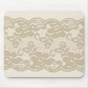 Beige lace muismat