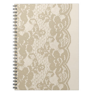 Beige lace notitieboek