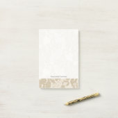 Beige lace post-it® notes (Op bureau)