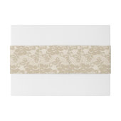 Beige lace uitnodigingen wikkel (Achterkant Voorbeeld)