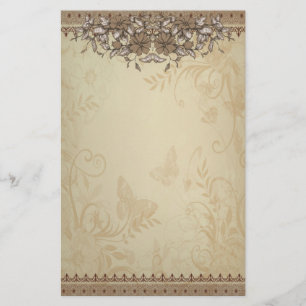 Beige Lace Wedding Briefpapier