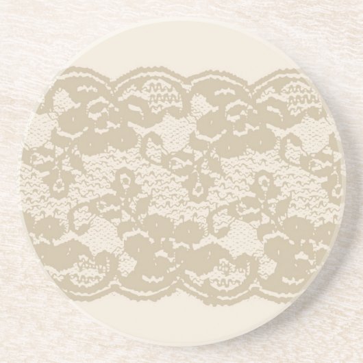Beige lace zandsteen onderzetter (Voorkant)