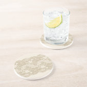 Beige lace zandsteen onderzetter (Zijkant)