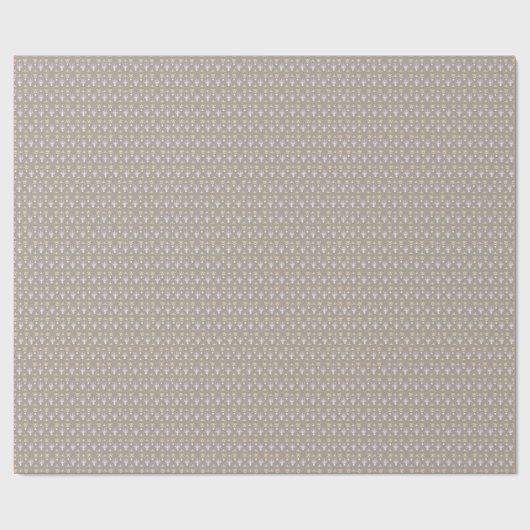 Beige Latte Elegant Ditsy Floral Cadeaupapier (Vlak)