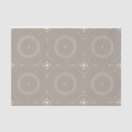 Beige Latte Elegant Ornamental Floral Tissuepapier