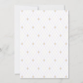Beige Lavendel Preppy Martini Golf Bruiloftsborrel Kaart (Achterkant)