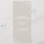 Beige Leaf Motif Thanksgiving Flat 4 Course Menu (Voorkant)