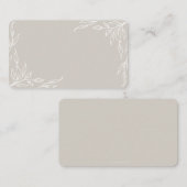 Beige Leaf Motif Thanksgiving Flat Plaatskaartje (Voorkant / Achterkant)