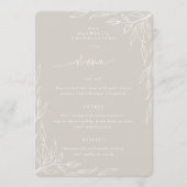 Beige Leaf Motif Thanksgiving Menu (Voorkant)