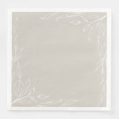 Beige Leaf Motif Thanksgiving Party Servet (Voorkant)