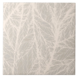 Beige Leaf Texture Ceramic Tegel Tegeltje