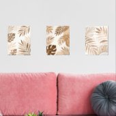 Beige Leaf Zen Minimalistische Muurkunst Muurkunst Sets (Woonkamer)