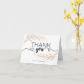 Beige Leaves Hartelijk dank voor elke gelegenheid Kaart (Gele Bloem)