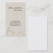 Beige Leaves Salon & Spa Manicure Visitekaartje V (Voorkant / Achterkant)