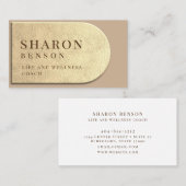 Beige lederen textiel Professioneel Visitekaartje (Voorkant / Achterkant)