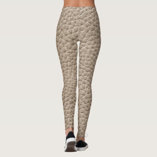 Beige lederen textuur, naadloze achtergrond. leggings (Achterkant)