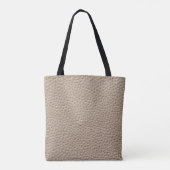 Beige lederen textuur, naadloze achtergrond. tote bag (Achterkant)