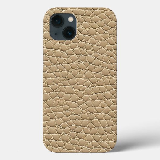 Beige leereffect patroon Case-Mate iPhone case (Achterkant)