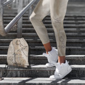 Beige Leggings met een Roos