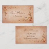 Beige  Lelies Antiek Store Visitekaartje (Voorkant / Achterkant)