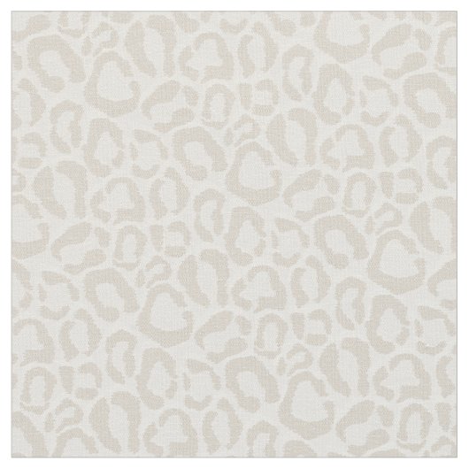 Beige Leopard Animal Print Stof (Close Up)