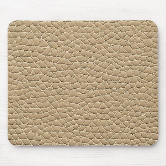 🤍 Beige Leren Bureau Rustig Moderne Kantoor 🤍 Muismat (Voorkant)