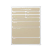 Beige lesplannerblok notitieblok (Linkerzijde)