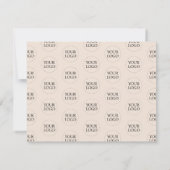 Beige Lettering Zakelijk Pakket Bedankkaart (Achterkant)
