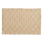 Beige Levendige Y2K Wildflower Bold Retro Spring Kussensloop (Achterkant)