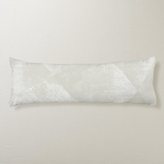 Beige/Lichte Warmgrijze Minimale Geometrische Inkt Lichaamskussen (Voorkant)