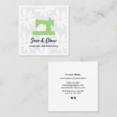 Beige LienenGeometric Pattern Calling Card Contactkaartje (Voorkant / Achterkant)