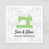 Beige LienenGeometric Pattern Calling Card Contactkaartje (Voorkant)