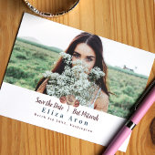 Beige Light Mauve Rozen Bat Mitzvah Save the Date Advieskaart