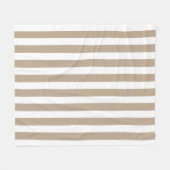 Beige lijn fleece deken (Voorkant (Horizontaal))