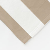 Beige lijn fleece deken (Hoek)