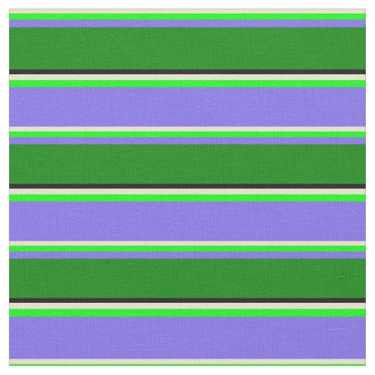 Beige, Limoen, Medium Slate Blue, Green & Black Stof (Close Up)