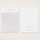 Beige Linen die juwelen-beeldschermkaart Visitekaartje (Voorkant /achterkant)