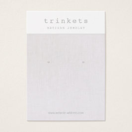 Beige Linen die juwelen-beeldschermkaart Visitekaartje