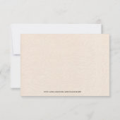 Beige linen Eenvoudig script Welkom Hartelijk dank Bedankkaart (Achterkant)